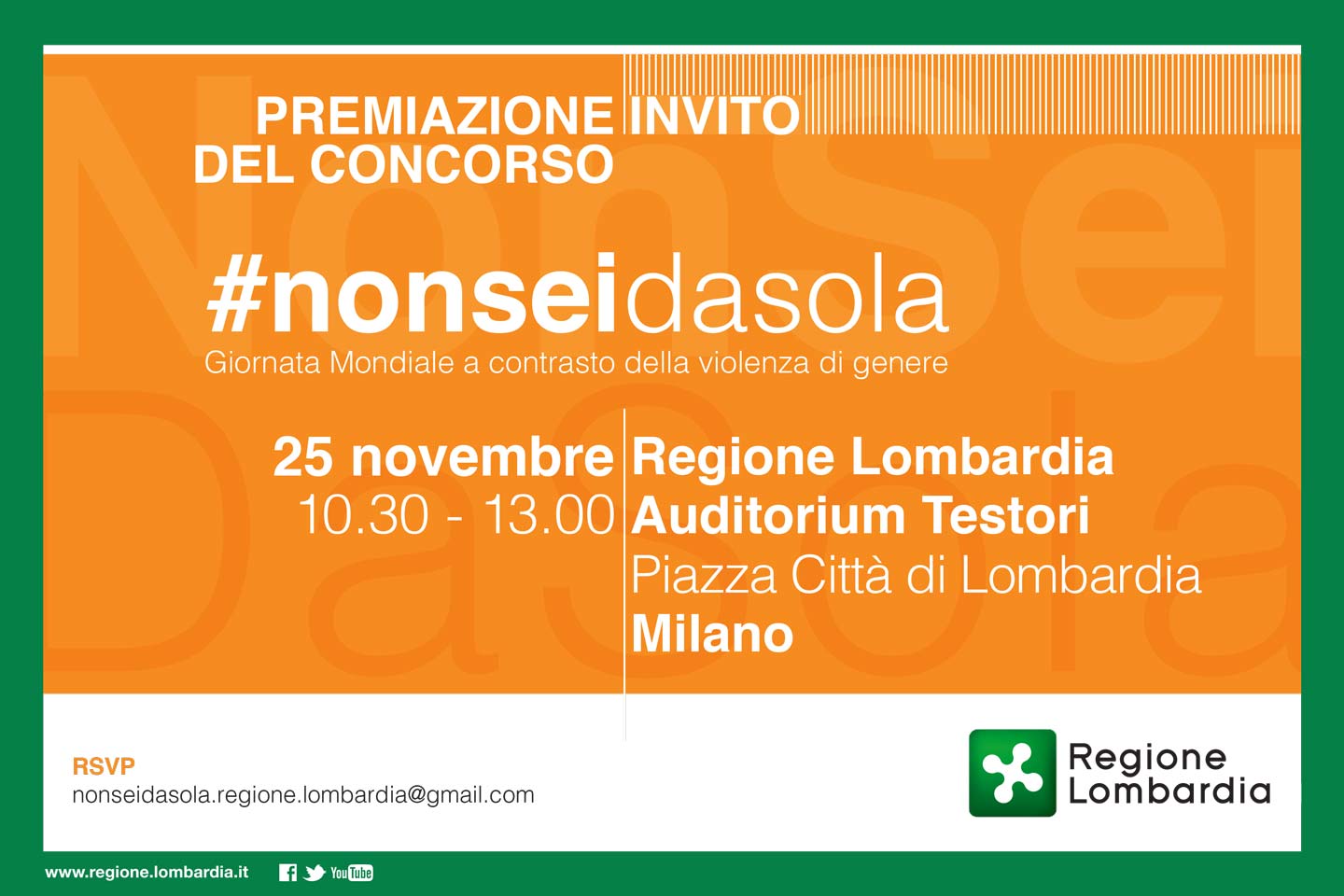 Premiazione Concorso #NonSeiDaSola